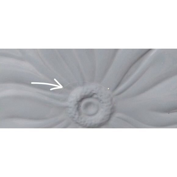 VTG Blue White Flower Pedestal Dish NOT DWS/MWS 7" Boho Spring Summer Serveware - Picture 7 of 13